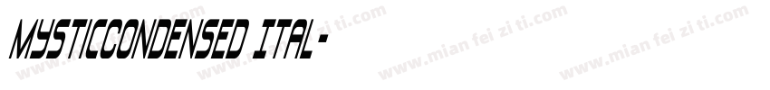 MysticCondensed Ital字体转换